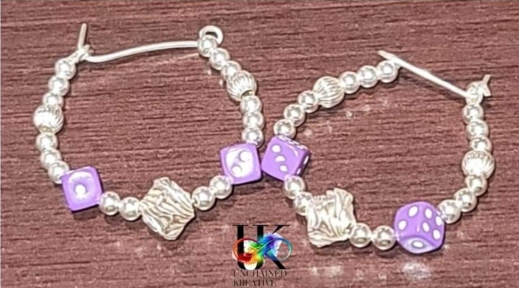 Earrings dice style