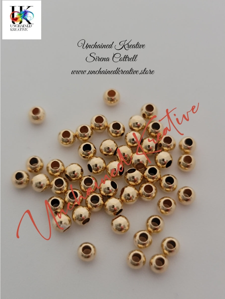 3mm gold-filled beads