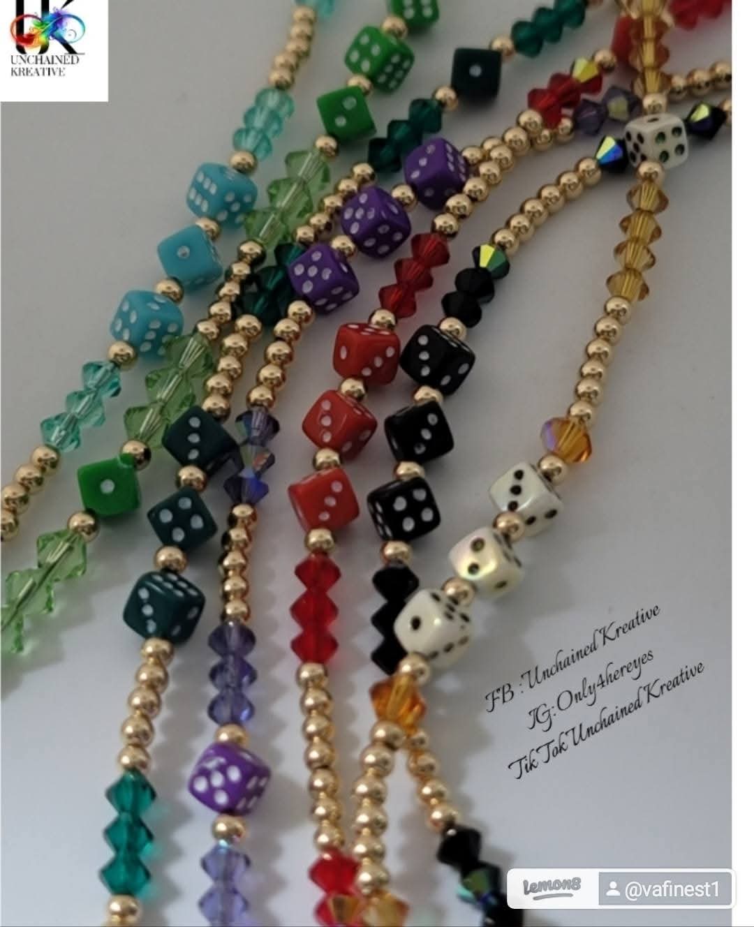 Gold Filled Dice Bracelets