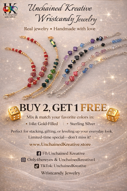 Gold Filled Dice Bracelets